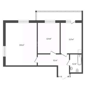2-к квартира, вторичка, 63м2, 9/25 этаж