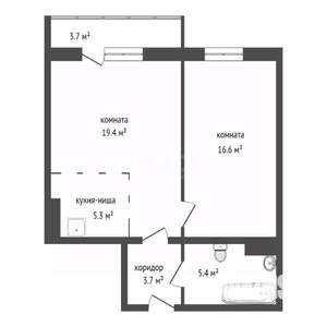 2-к квартира, вторичка, 50м2, 14/17 этаж