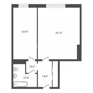 2-к квартира, вторичка, 54м2, 14/17 этаж