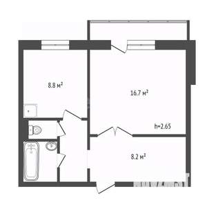 1-к квартира, вторичка, 41м2, 3/10 этаж