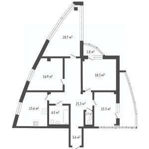 4-к квартира, вторичка, 130м2, 1/16 этаж