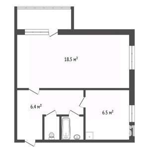 2-к квартира, вторичка, 48м2, 4/5 этаж