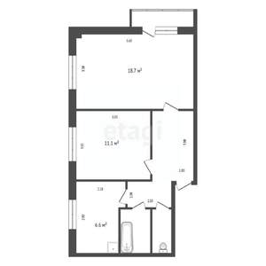 2-к квартира, вторичка, 47м2, 5/5 этаж