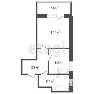 1-к квартира, вторичка, 45м2, 4/24 этаж