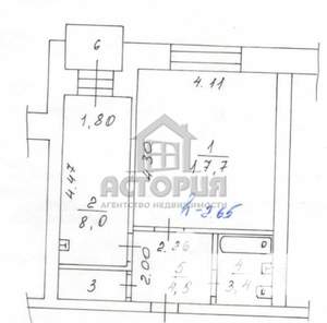 1-к квартира, вторичка, 36м2, 2/10 этаж