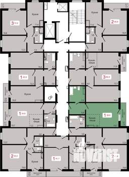 1-к квартира, строящийся дом, 40м2, 5/17 этаж
