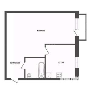 1-к квартира, вторичка, 36м2, 2/2 этаж