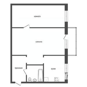 2-к квартира, вторичка, 45м2, 5/5 этаж