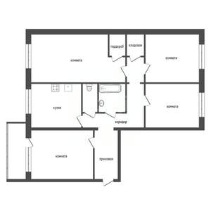 4-к квартира, вторичка, 83м2, 7/10 этаж