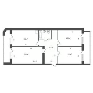 3-к квартира, вторичка, 81м2, 3/5 этаж