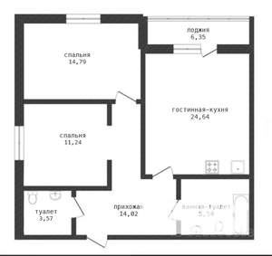 3-к квартира, вторичка, 77м2, 10/12 этаж