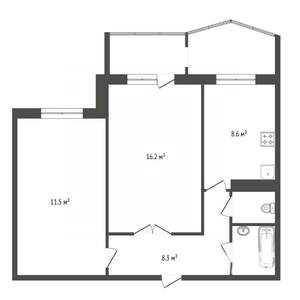 2-к квартира, вторичка, 55м2, 4/10 этаж
