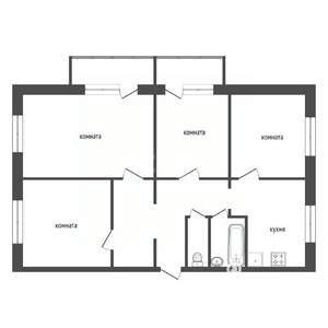 4-к квартира, вторичка, 80м2, 2/5 этаж