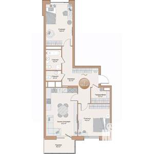 2-к квартира, вторичка, 79м2, 3/24 этаж