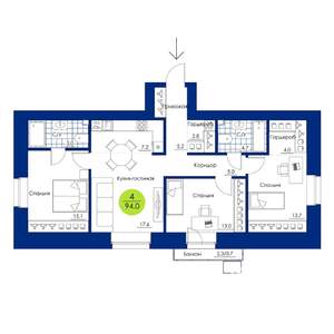 4-к квартира, вторичка, 94м2, 8/17 этаж