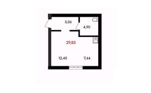 1-к квартира, вторичка, 30м2, 5/18 этаж