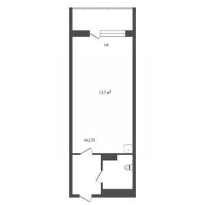 Студия квартира, вторичка, 25м2, 3/19 этаж