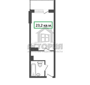 Студия квартира, вторичка, 23м2, 10/25 этаж