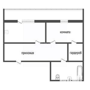 1-к квартира, вторичка, 42м2, 6/9 этаж