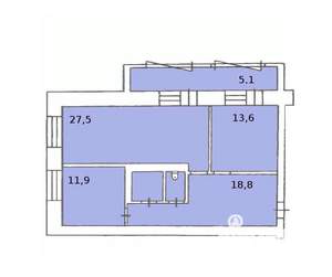 3-к квартира, вторичка, 77м2, 8/11 этаж