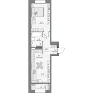 2-к квартира, вторичка, 49м2, 10/24 этаж