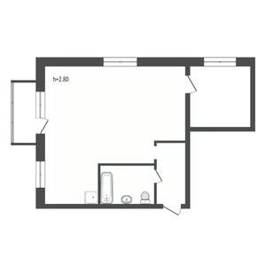 2-к квартира, вторичка, 38м2, 3/3 этаж