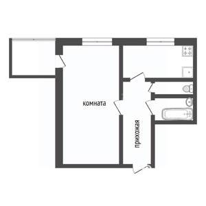 1-к квартира, вторичка, 29м2, 8/9 этаж