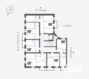 3-к квартира, вторичка, 80м2, 8/16 этаж