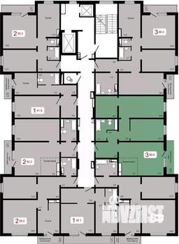 3-к квартира, вторичка, 81м2, 6/17 этаж