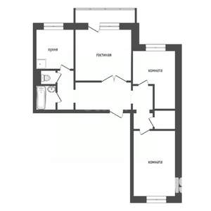 3-к квартира, вторичка, 72м2, 2/10 этаж