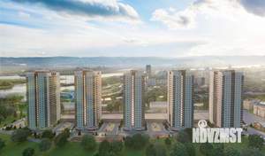 1-к квартира, строящийся дом, 44м2, 18/25 этаж