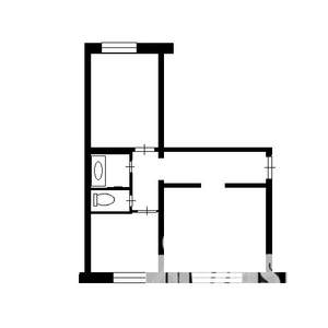2-к квартира, вторичка, 55м2, 1/9 этаж
