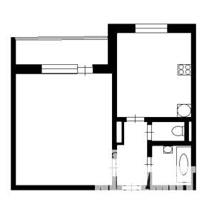 2-к квартира, вторичка, 40м2, 1/9 этаж