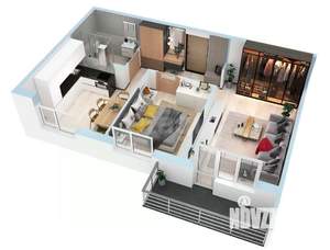 2-к квартира, вторичка, 53м2, 8/18 этаж