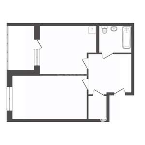 1-к квартира, сданный дом, 45м2, 4/8 этаж