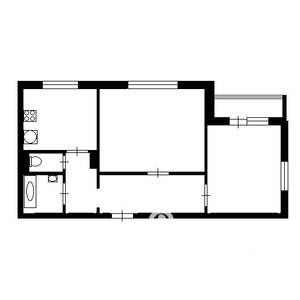 2-к квартира, вторичка, 53м2, 7/10 этаж