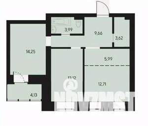 3-к квартира, сданный дом, 65м2, 3/8 этаж