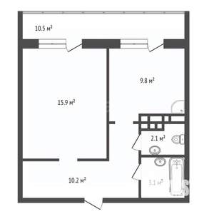 1-к квартира, вторичка, 41м2, 8/16 этаж