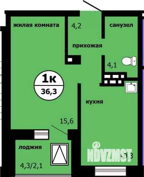1-к квартира, вторичка, 36м2, 4/19 этаж