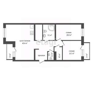 3-к квартира, вторичка, 109м2, 19/20 этаж