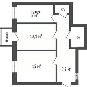 2-к квартира, вторичка, 66м2, 18/26 этаж