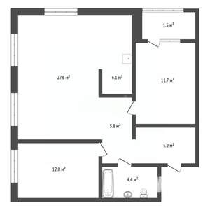 3-к квартира, вторичка, 73м2, 9/17 этаж