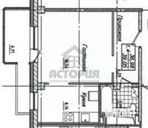 1-к квартира, вторичка, 36м2, 10/10 этаж