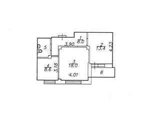 2-к квартира, вторичка, 53м2, 2/21 этаж