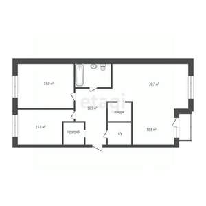 3-к квартира, вторичка, 78м2, 12/19 этаж