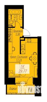 Студия квартира, вторичка, 30м2, 8/17 этаж