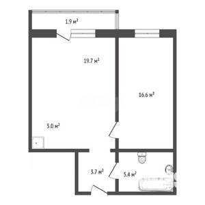 2-к квартира, сданный дом, 52м2, 3/17 этаж