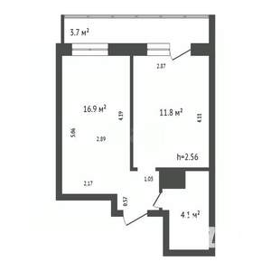 1-к квартира, вторичка, 33м2, 17/18 этаж