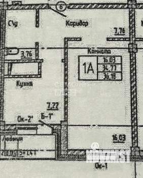 1-к квартира, вторичка, 35м2, 7/14 этаж