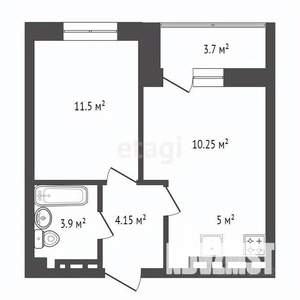 2-к квартира, вторичка, 35м2, 3/17 этаж